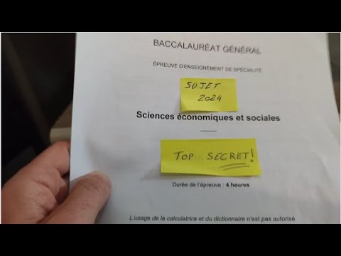 [TOP SECRET] : LES SUJETS DU BAC DE SES 2024 !